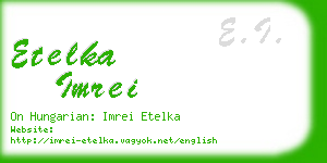 etelka imrei business card